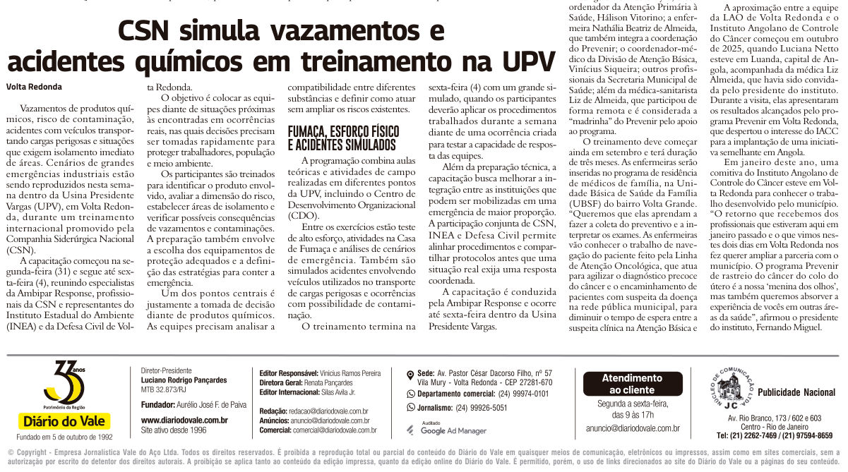 Recorte da página 2 da edição 11.113