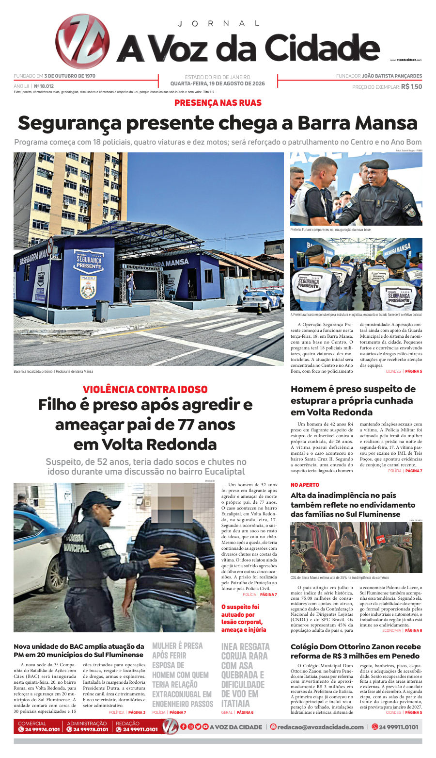 Capa da edição 18.012