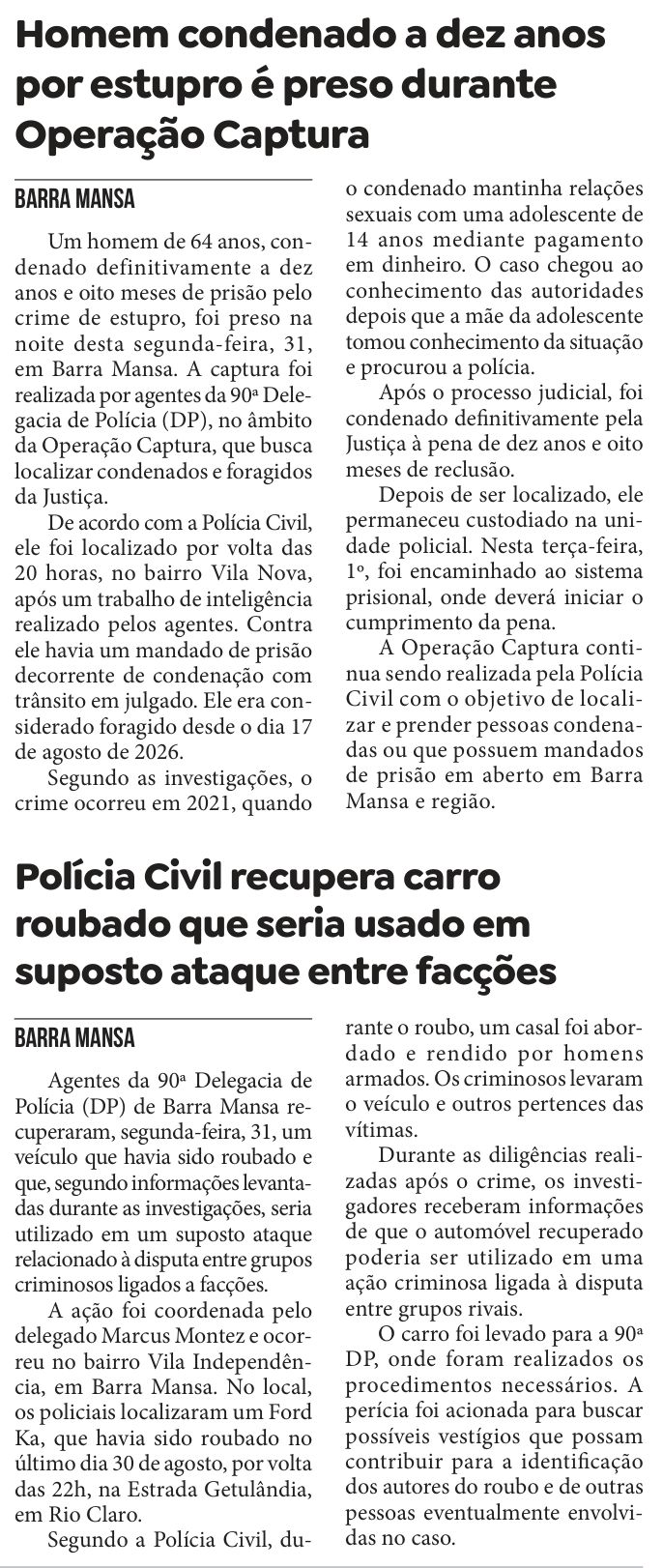 Recorte da página 7 da edição 18.026